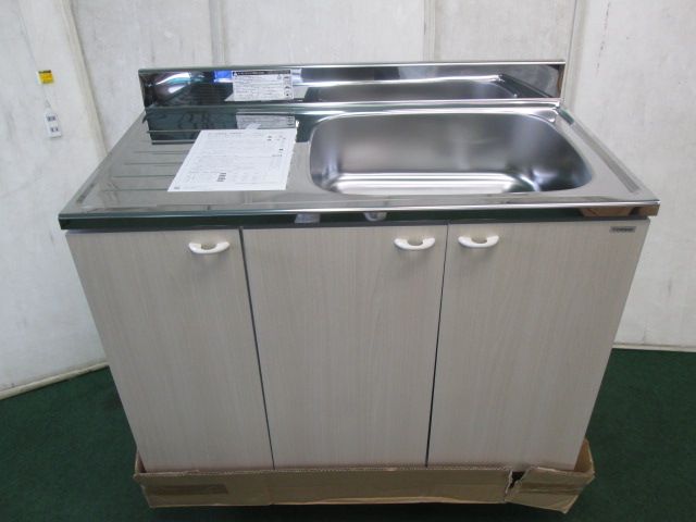 【地域限定配送・営業所止め】未使用 クリナップ キッチン流し台 幅100cm(0605BH)7CE-1S