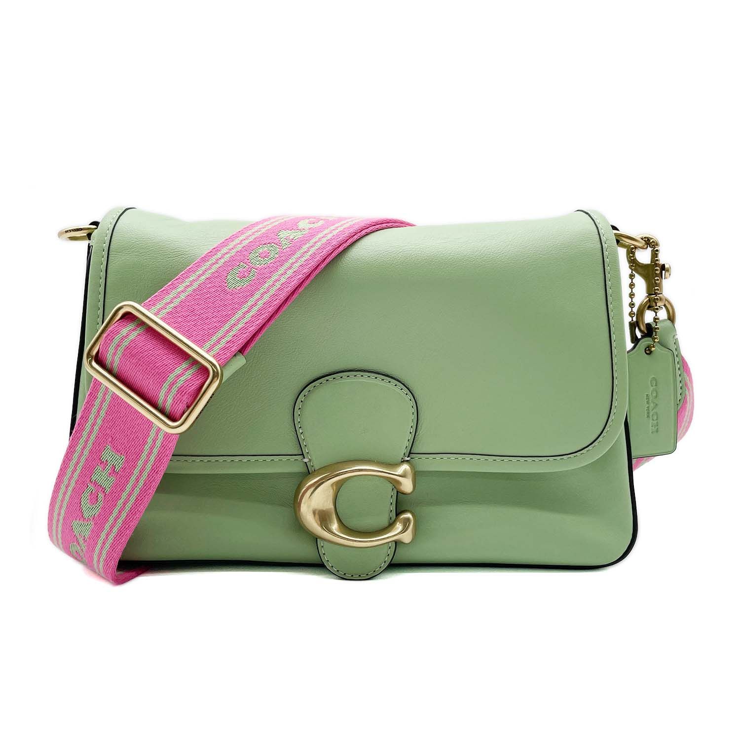 COACH コーチ ソフト タビー 2WAY ショルダーバッグ ストラップ3本付 C9804 スムースレザー グリーン レディース 【中古】