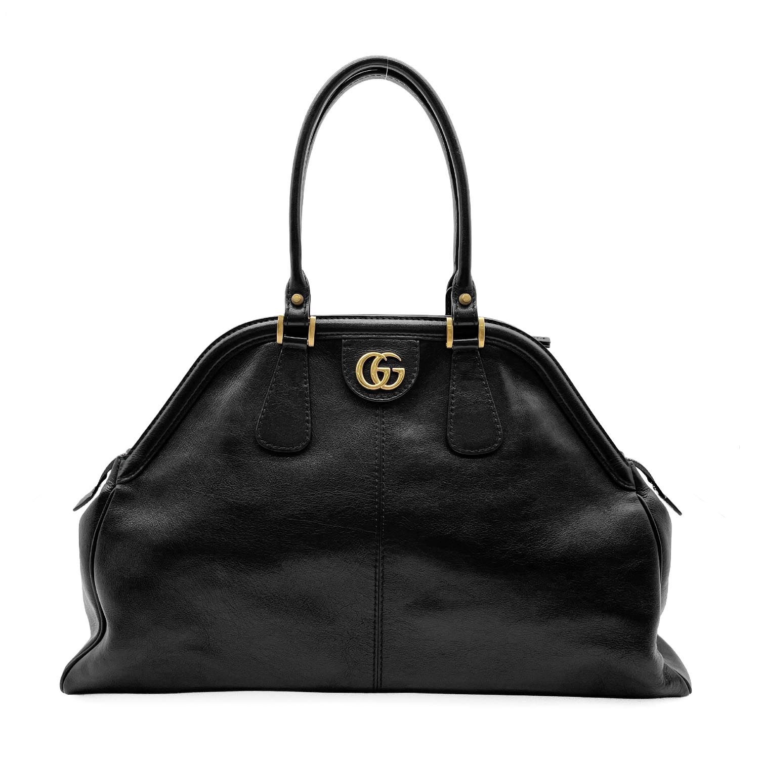 GUCCI グッチ リベル GGマーモント アニマリエ ハンドバッグ ボストンバッグ 515937 レザー ブラック ユニセックス 【中古】