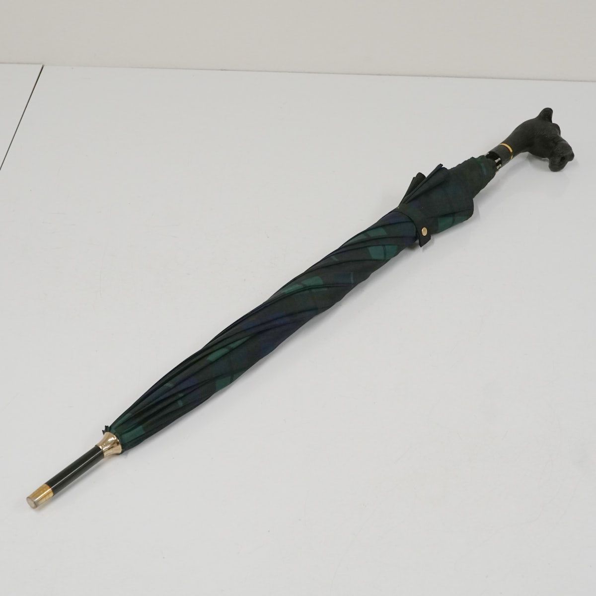 傘 aramis アラミス USED美品 シュナウザー 犬 チェック グリーン 大判 傘 aramis アラミス USED美品 シュナウザー 犬 チェック グリーン 大判