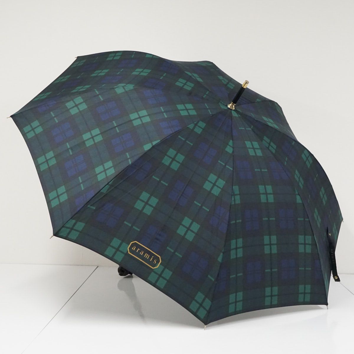傘 aramis アラミス USED美品 シュナウザー 犬 チェック グリーン 大判 傘 aramis アラミス USED美品 シュナウザー 犬 チェック グリーン 大判