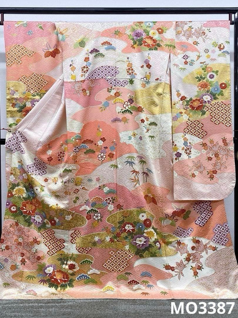 振袖 金駒 金彩 紋意匠 身丈168cm MO3387