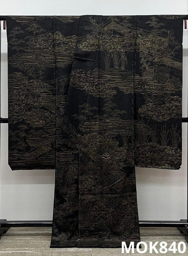 振袖 仮絵羽 金駒 金彩 ふり布付き 正絹 未仕立て品 八掛付き MOK840