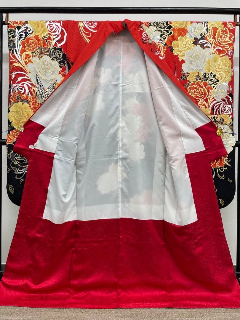振袖 ストーン 刺繍 金彩 銀通し 身丈174cm 撥水加工済 MO3820