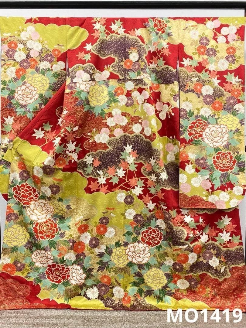 振袖 豪華 青柳謹製 金駒 金彩 紋意匠 身丈166cm MO1419