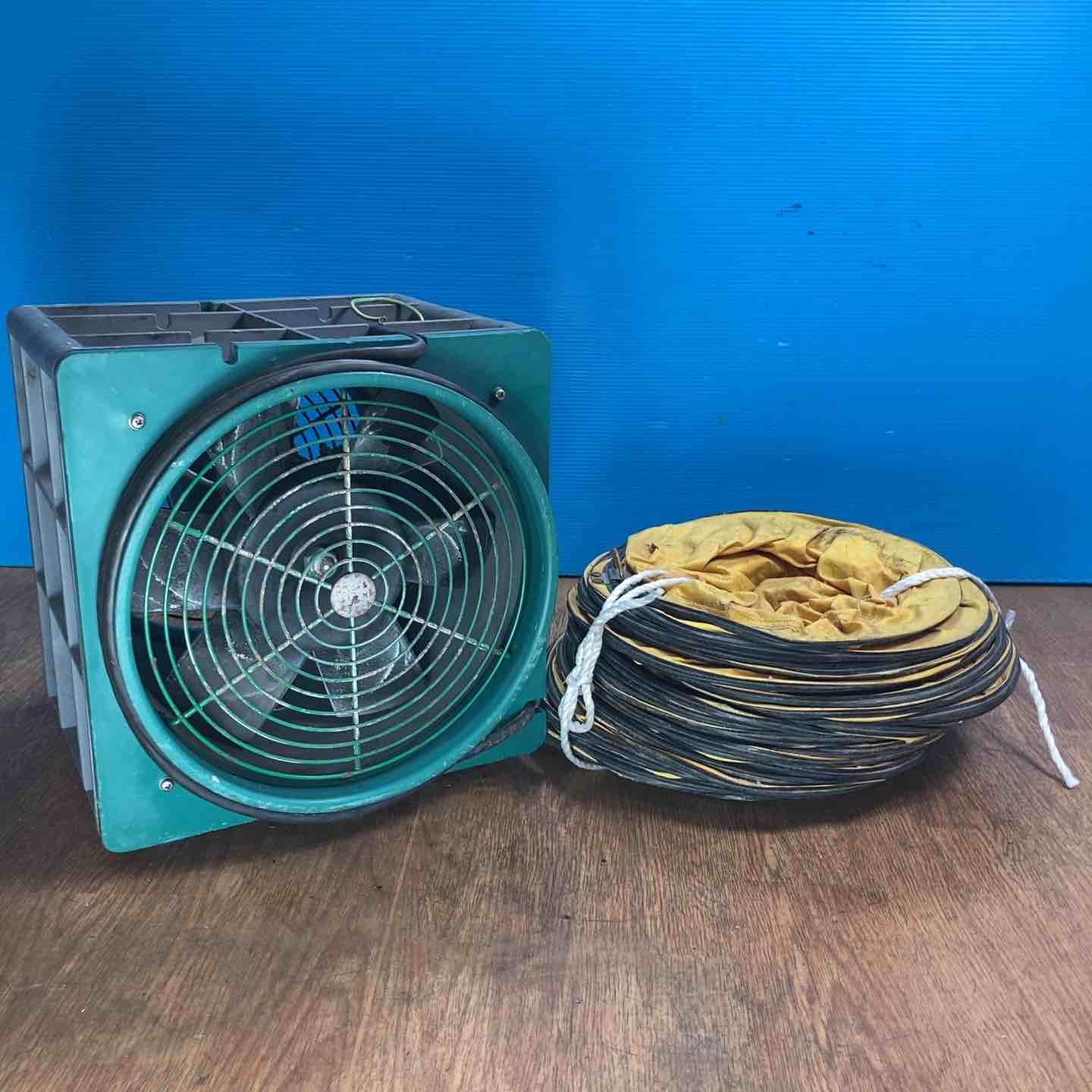 【中古品】◇エバラ(荏原製作所) 送風機 APM6 ポータブルファン ★約4Mのダクト付き！【岩槻店】