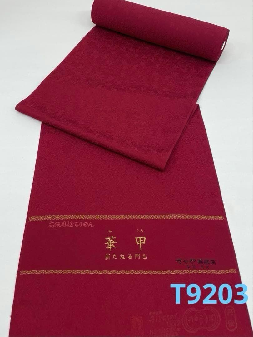 色無地 南天文様 紋意匠 正絹 反物 T9203