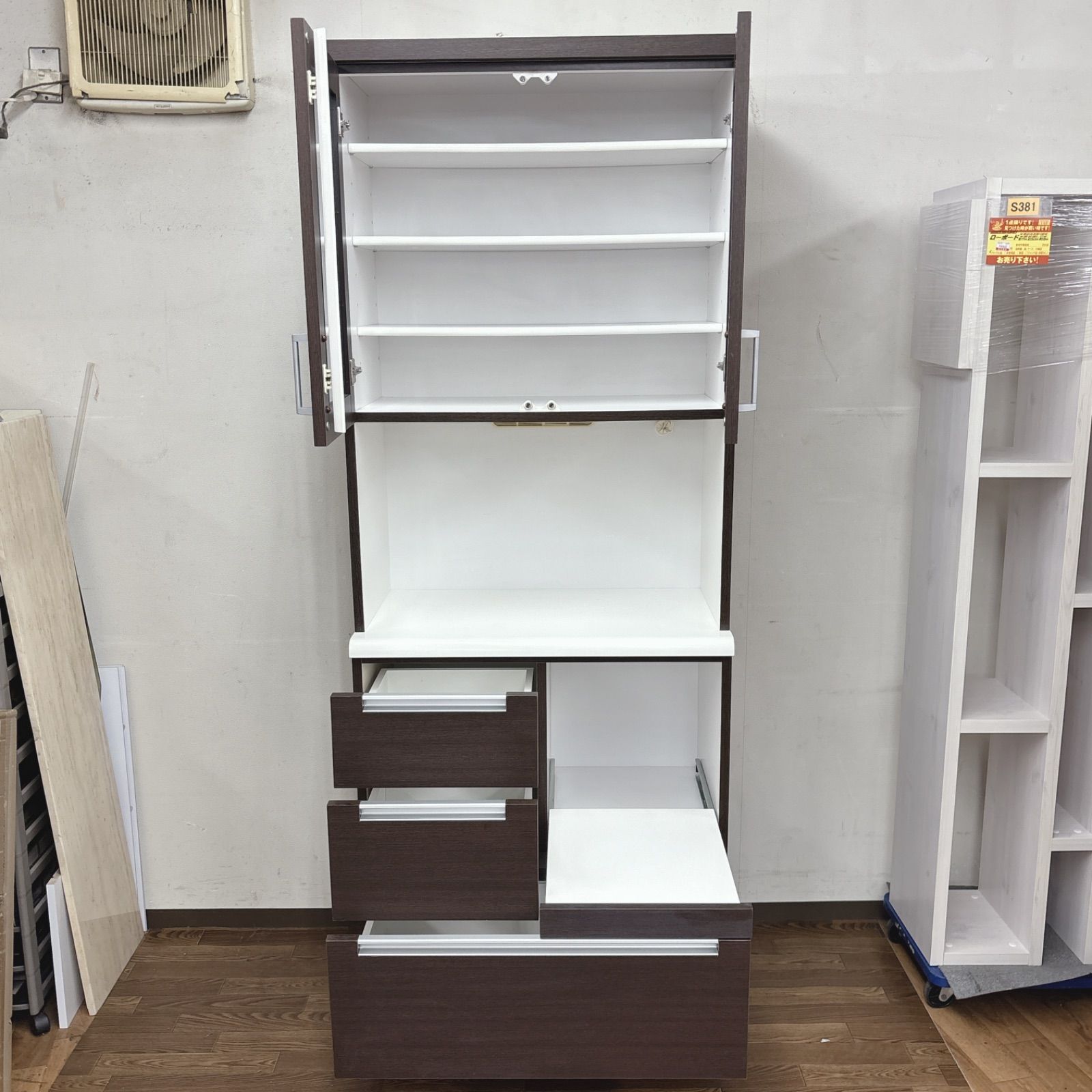 I503 🌈 名古屋市近郊配送設置無料! NITORI キッチンボード 食器棚 I503 🌈 名古屋市近郊配送設置無料! NITORI キッチンボード 食器棚