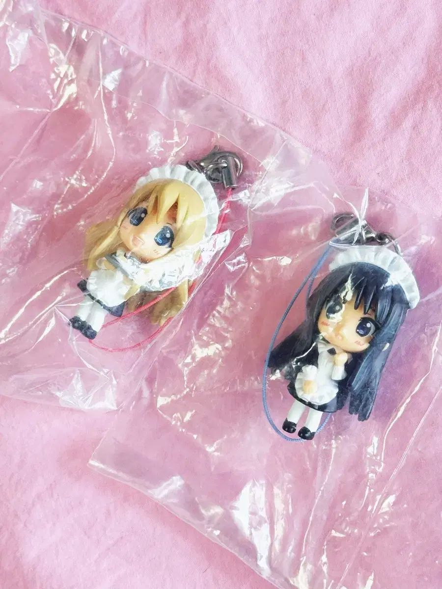 2set 古典 けいおん！ 青葉 つむぎ メイド キーホルダー ストラップ ラッキー☆スター チョビッツ