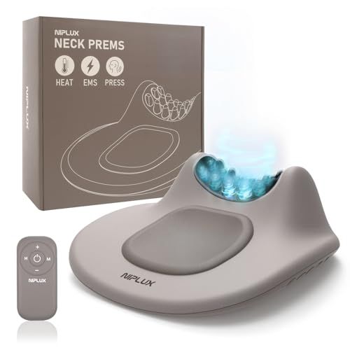 NIPLUX NECK PREMS ネック 首 ems ネックケア 温熱 電動 5種類モード 16段階強度調節 父の日 母の日 ネックプレミス クリスマス プレゼント 新年 ギフトpms