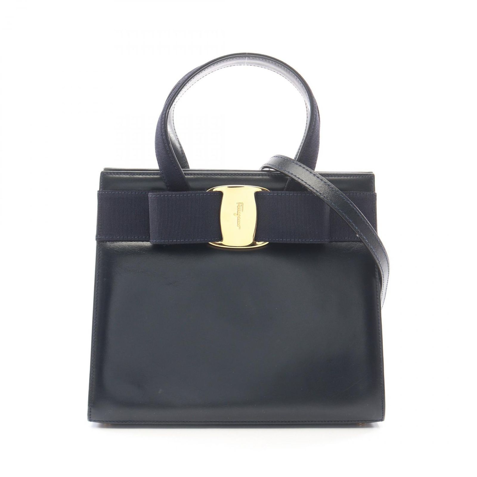 Salvatore Ferragamo サルヴァトーレフェラガモ ヴァラリボン 2WAY ハンドバッグ