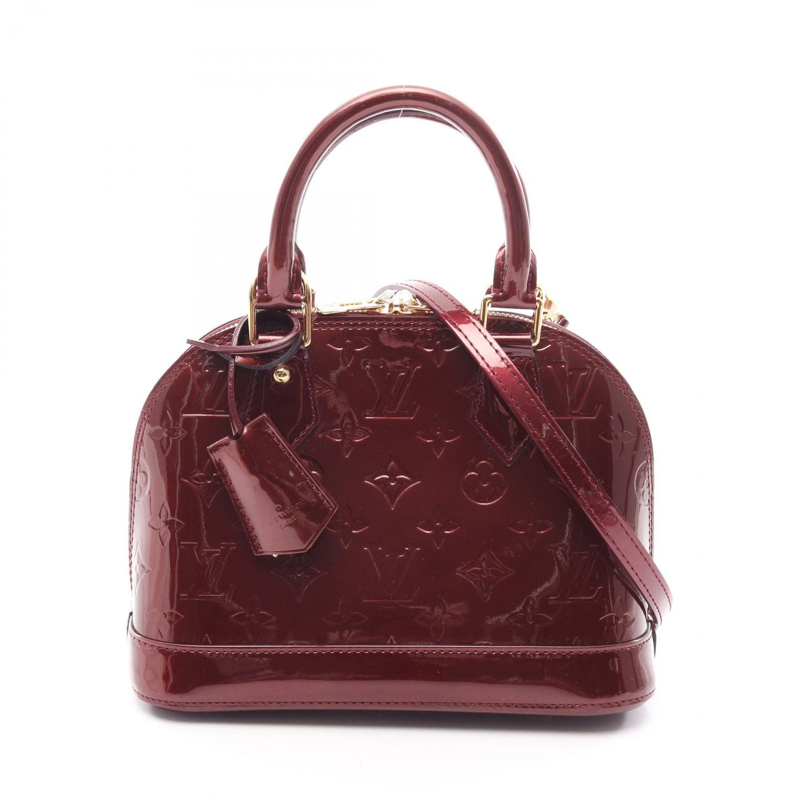 LOUIS VUITTON ルイ・ヴィトン アルマBB モノグラムヴェルニ ルージュフォーヴィスト 2WAY ハンドバッグ