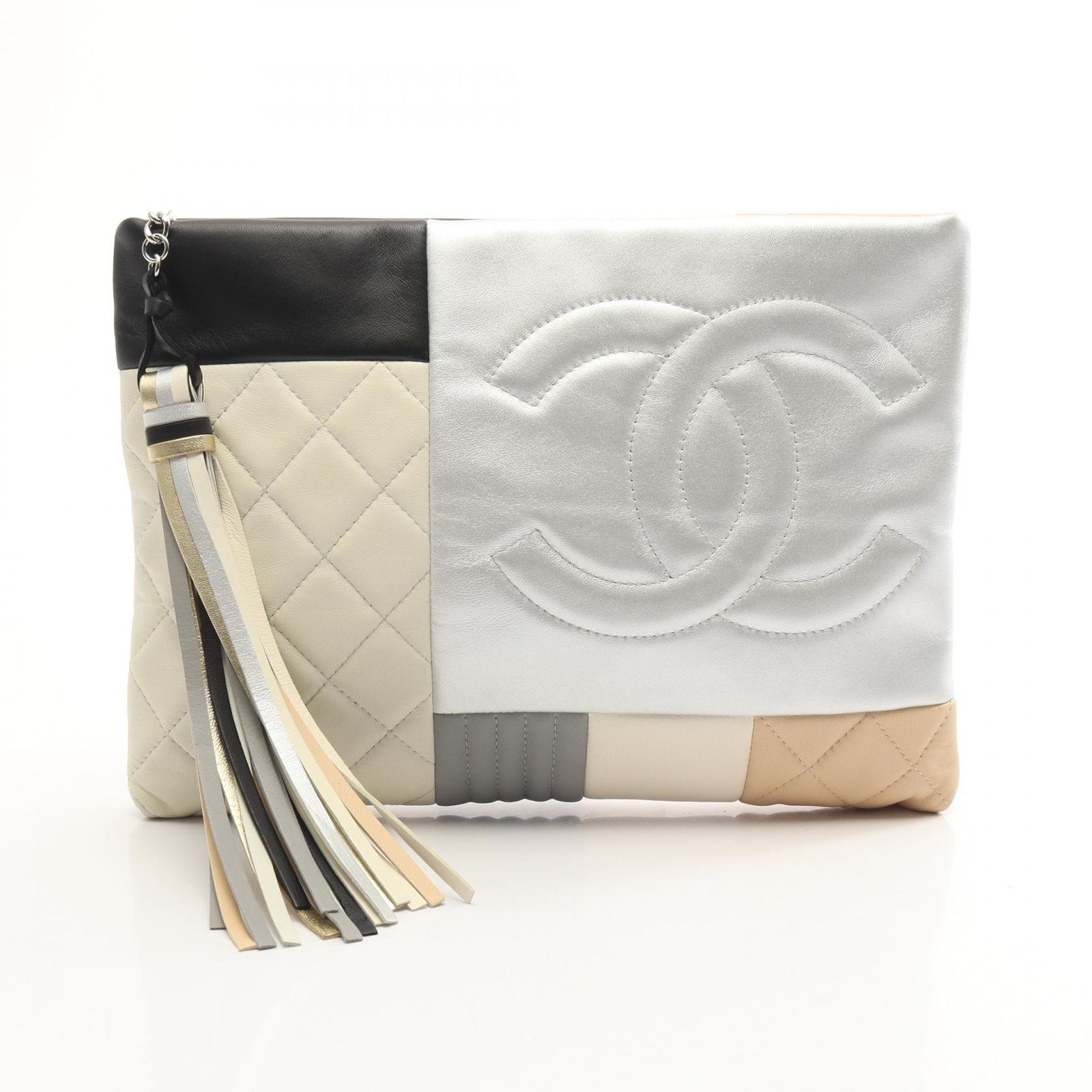CHANEL シャネル ココマーク パッチワーク セカンドバッグ クラッチバッグ