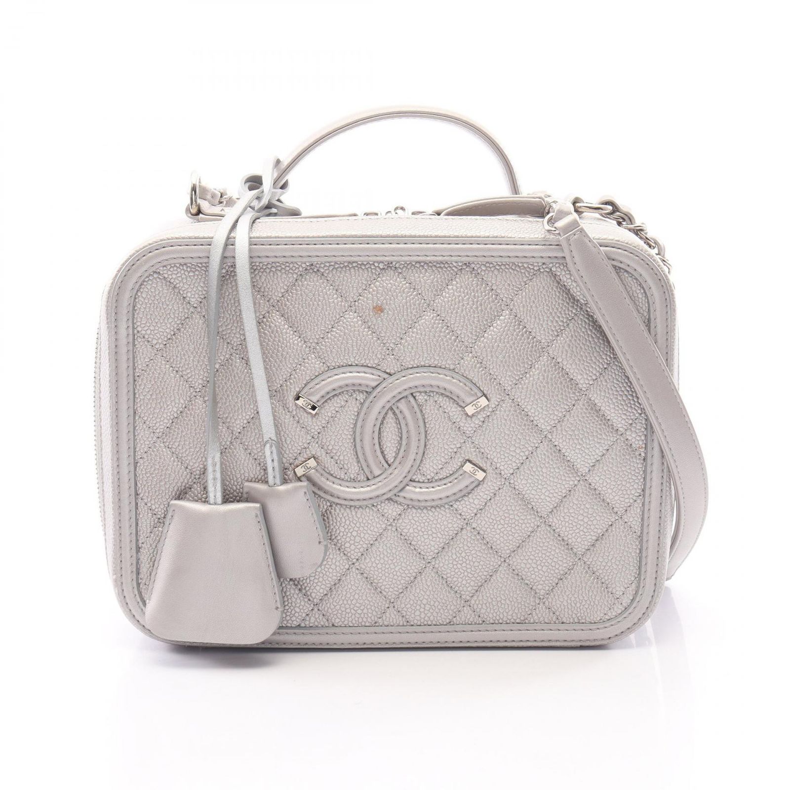 CHANEL シャネル CCフィリグリー マトラッセ バニティ ショルダーバッグ