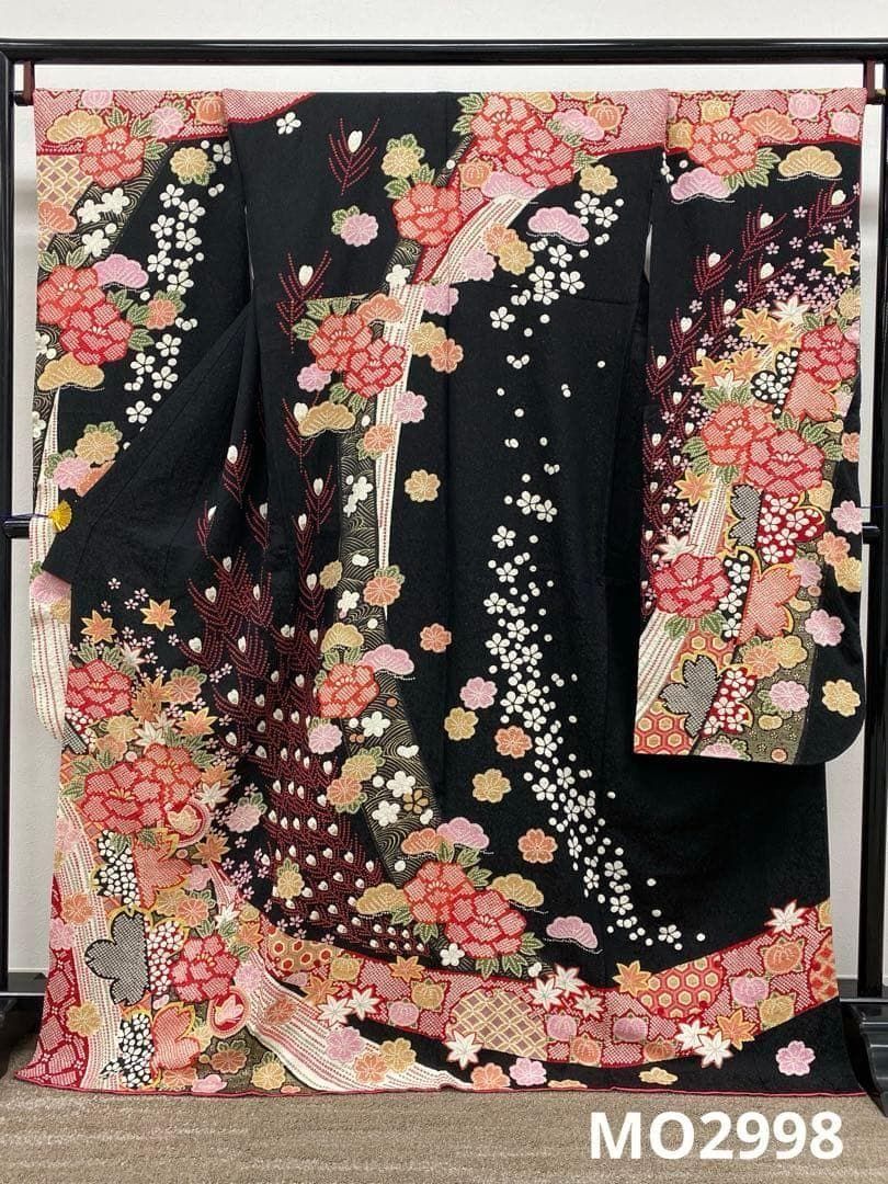 振袖 豪華 金彩 金通し 相良刺繍 絞り紋意匠 身丈169cm 撥水加工済