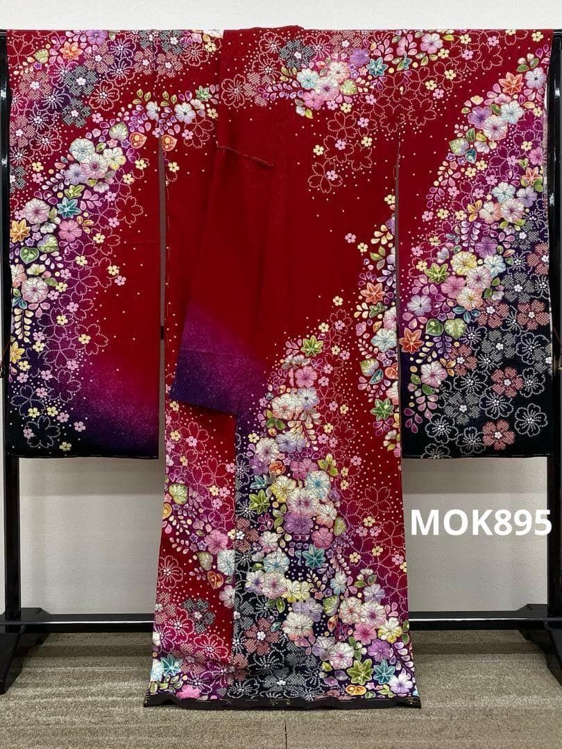 振袖 仮絵羽 辻ヶ花 舞台衣装 正絹 未仕立て品 八掛付き MOK895 24,850円