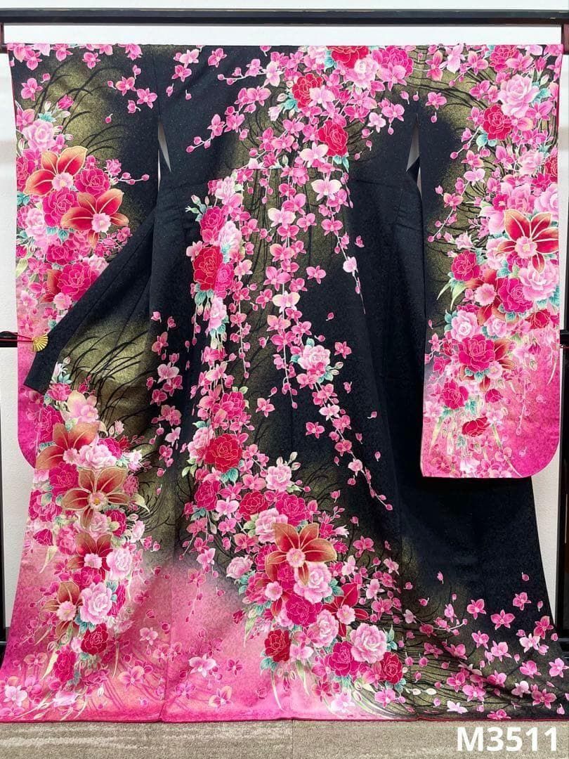 振袖 銀通し 金彩 刺繍 身丈169cm MO3511