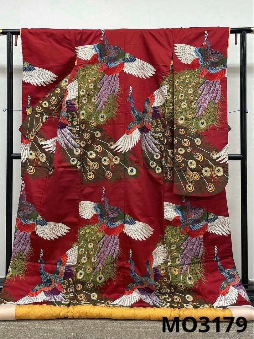 打掛 豪華 唐織 刺繍 孔雀 色打掛 婚礼用 花嫁 身丈186cm MO3179