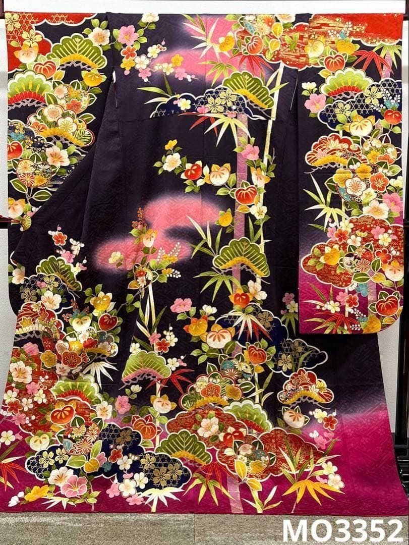 振袖 金駒 金彩 紋意匠 身丈171cm 撥水加工済 MO3352