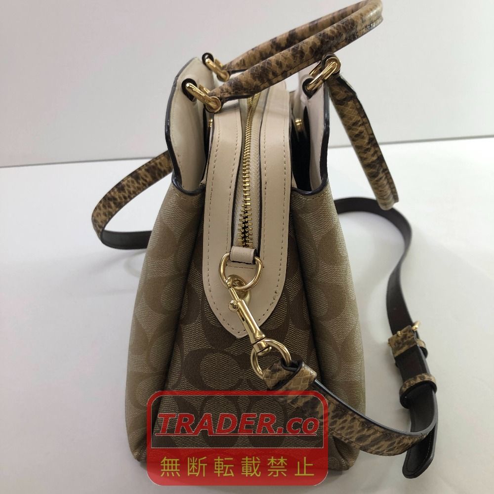 04w7079□※【中古】COACH コーチ シグネチャー柄 ショルダーバッグ