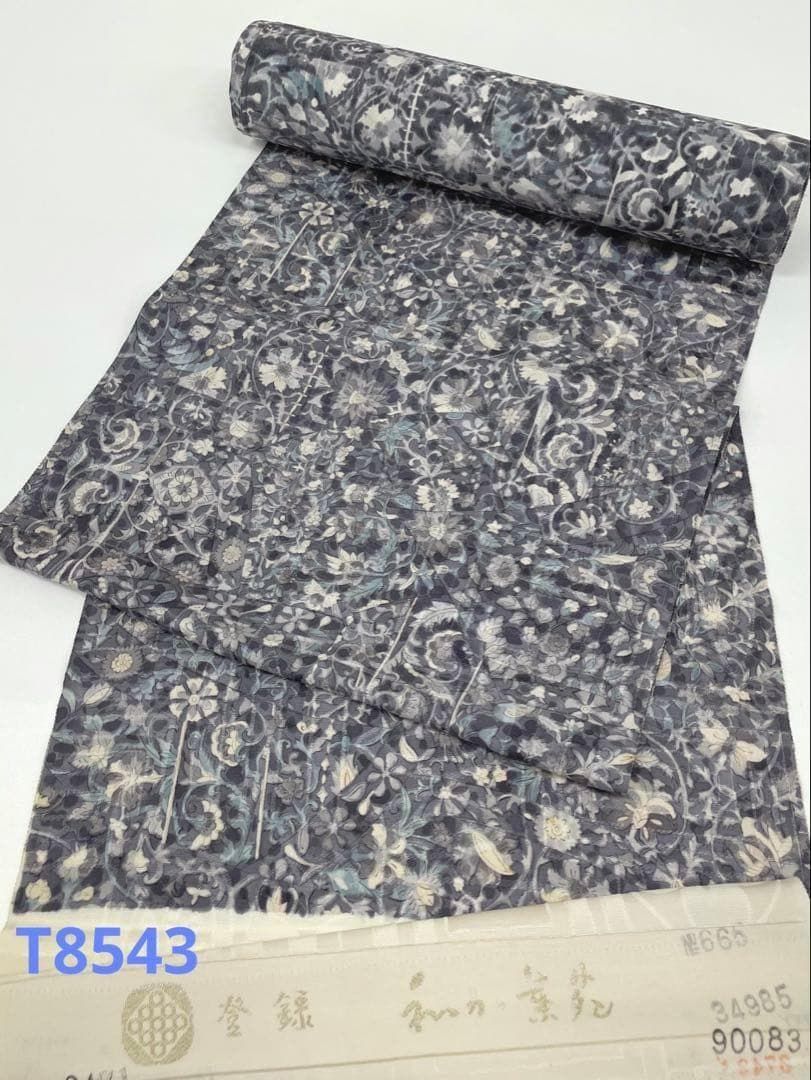 小紋 紋意匠 更紗 全体柄 正絹 反物 T8543