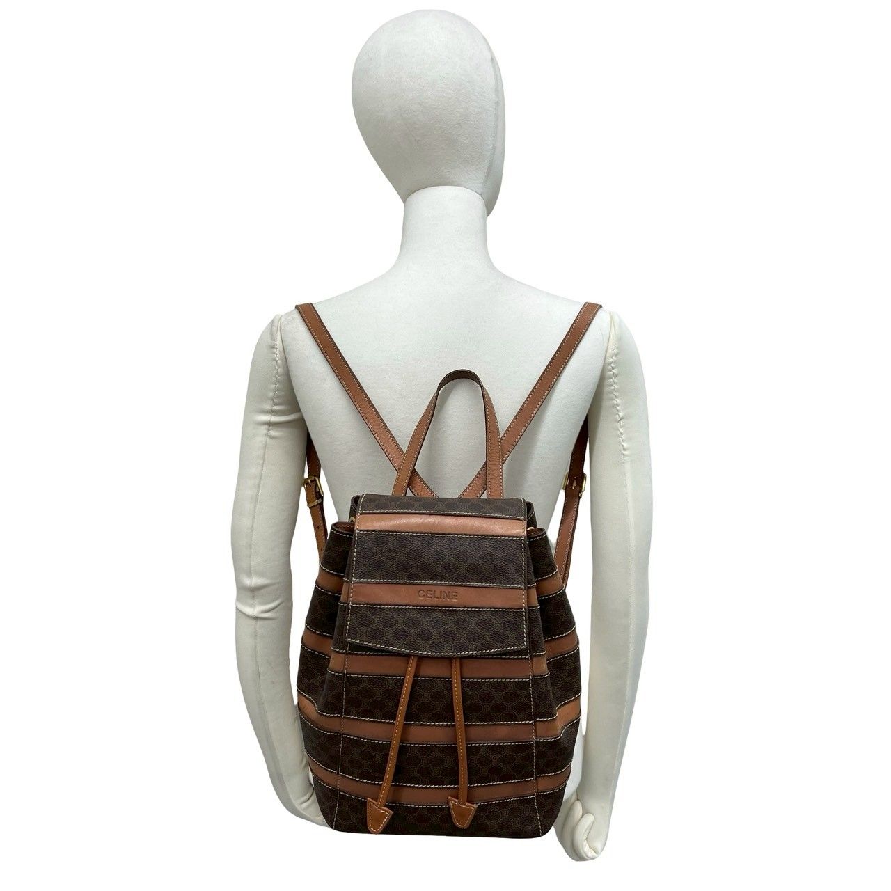 極 美品 CELINE セリーヌ ヴィンテージ マカダム ブラゾン トリオンフ