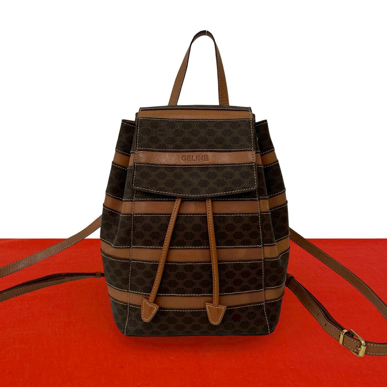 極 美品 CELINE セリーヌ ヴィンテージ マカダム ブラゾン トリオンフ