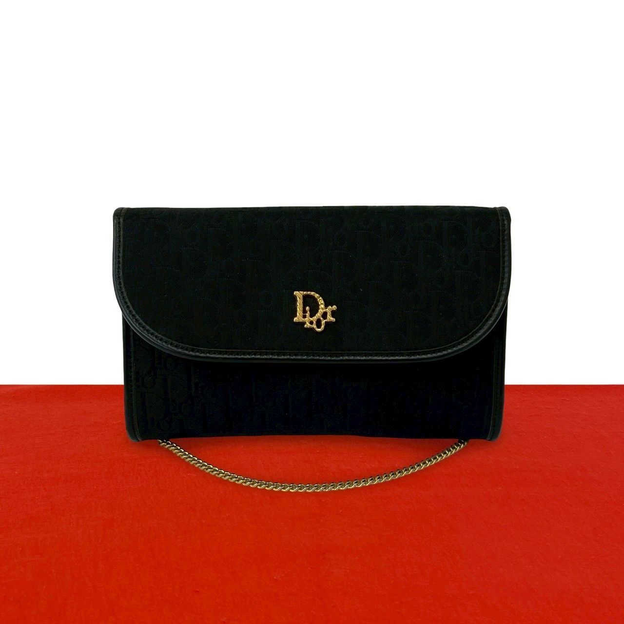 極 美品 Christian Dior ディオール トロッター 柄 ロゴ 金具