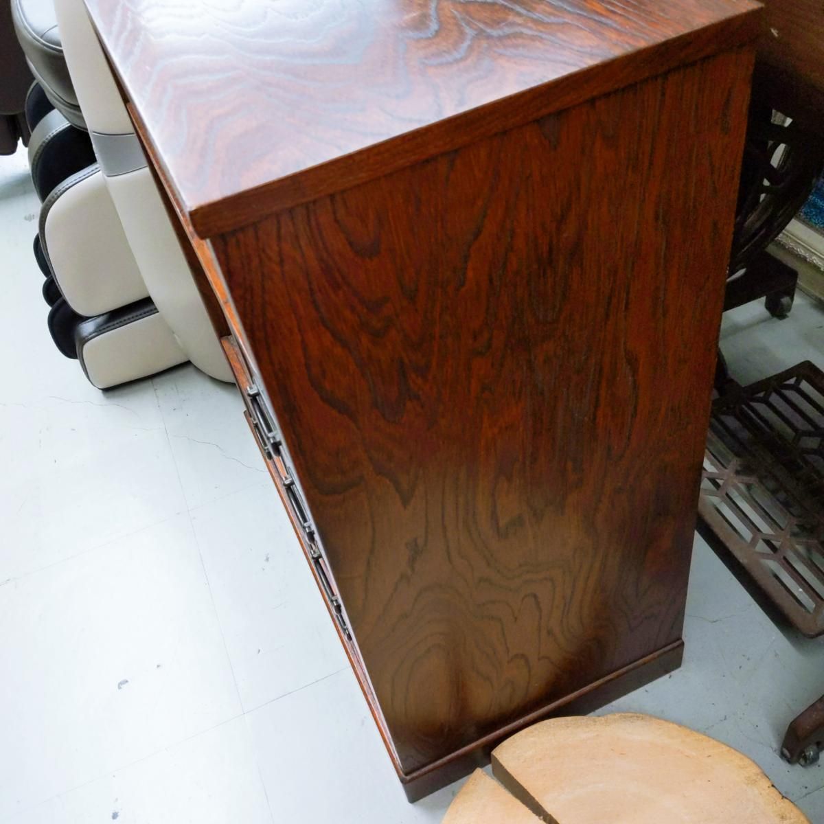 中古品】民芸家具 からくり箪笥 茶箪笥 和家具収納棚 昭和レトロ