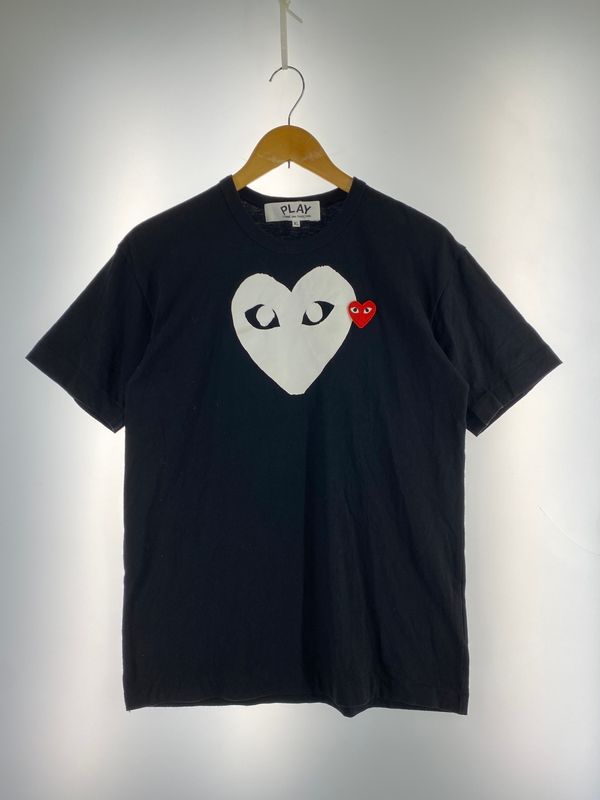 PLAY COMME DES GARCONS プレイ コムデギャルソン S/S TEE AZ-T116 ハートプリント&ワッペン ショートスリーブTシャツ 半袖Tシャツ トップス 【140-260619-yn-09-min】