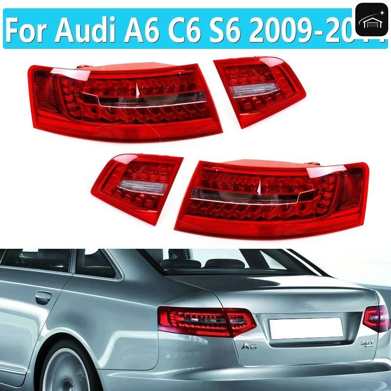 アウディ A6 C6 S6 クワトロ RS6 セダン 2009-2011 リア LED テールライト ウインカー ストップランプ カーパーツ ブレーキライト
