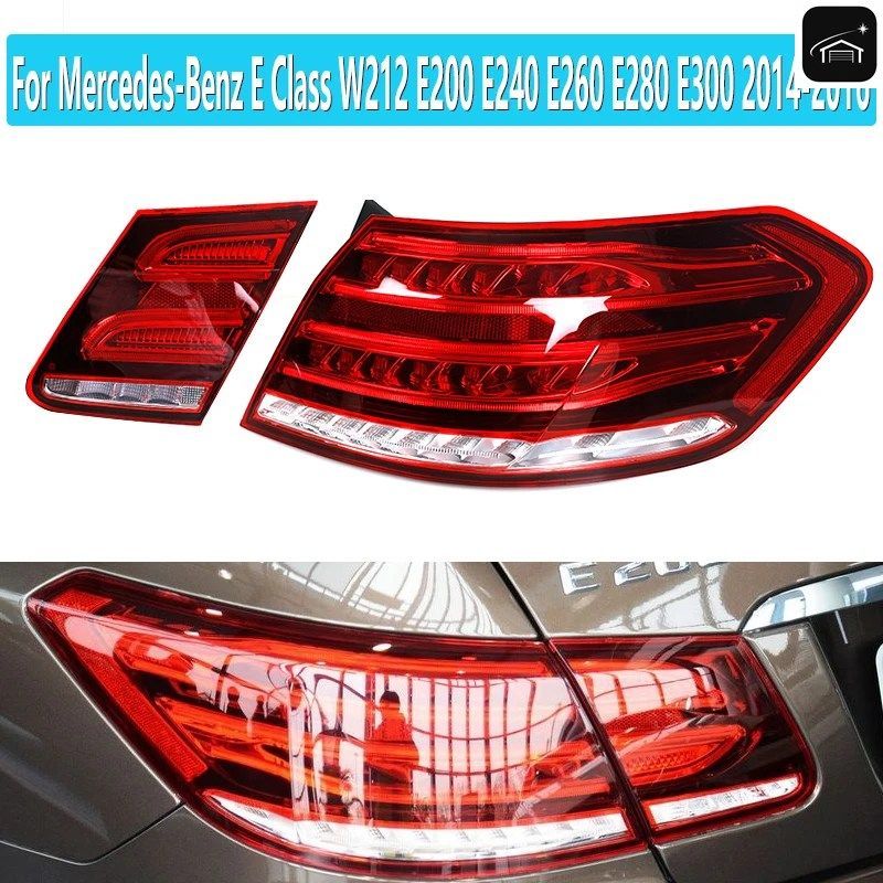 メルセデス・ベンツ Eクラス W212 E200 E240 E260 E280 E300 2014 - 2016 車用テールライト 赤色リアLEDブレーキライト 車用テールライトア