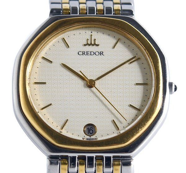 SEIKO セイコー CREDOR クレドール 7772-6000 18KT BEZEL × SS クオーツ メンズ