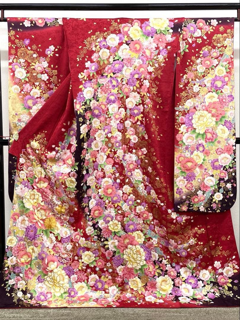 振袖 金駒 金彩 紋意匠 身丈172cm 撥水加工済 HKT157