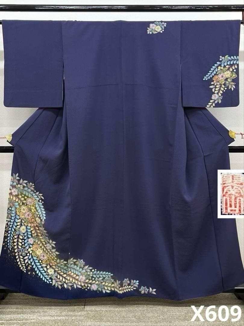 桐屋 翠山工房 辻ヶ花 付け下げ 訪問着 絞り ぼかし八掛 正絹 X609