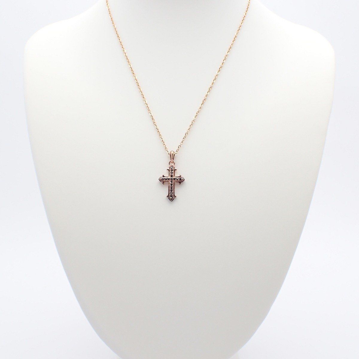 William Walles ウィリアムウォレス クロス ネックレス シルバー925 ピンクゴールドGP/カラーストーン William Walles ウィリアムウォレス クロス ネックレス シルバー925