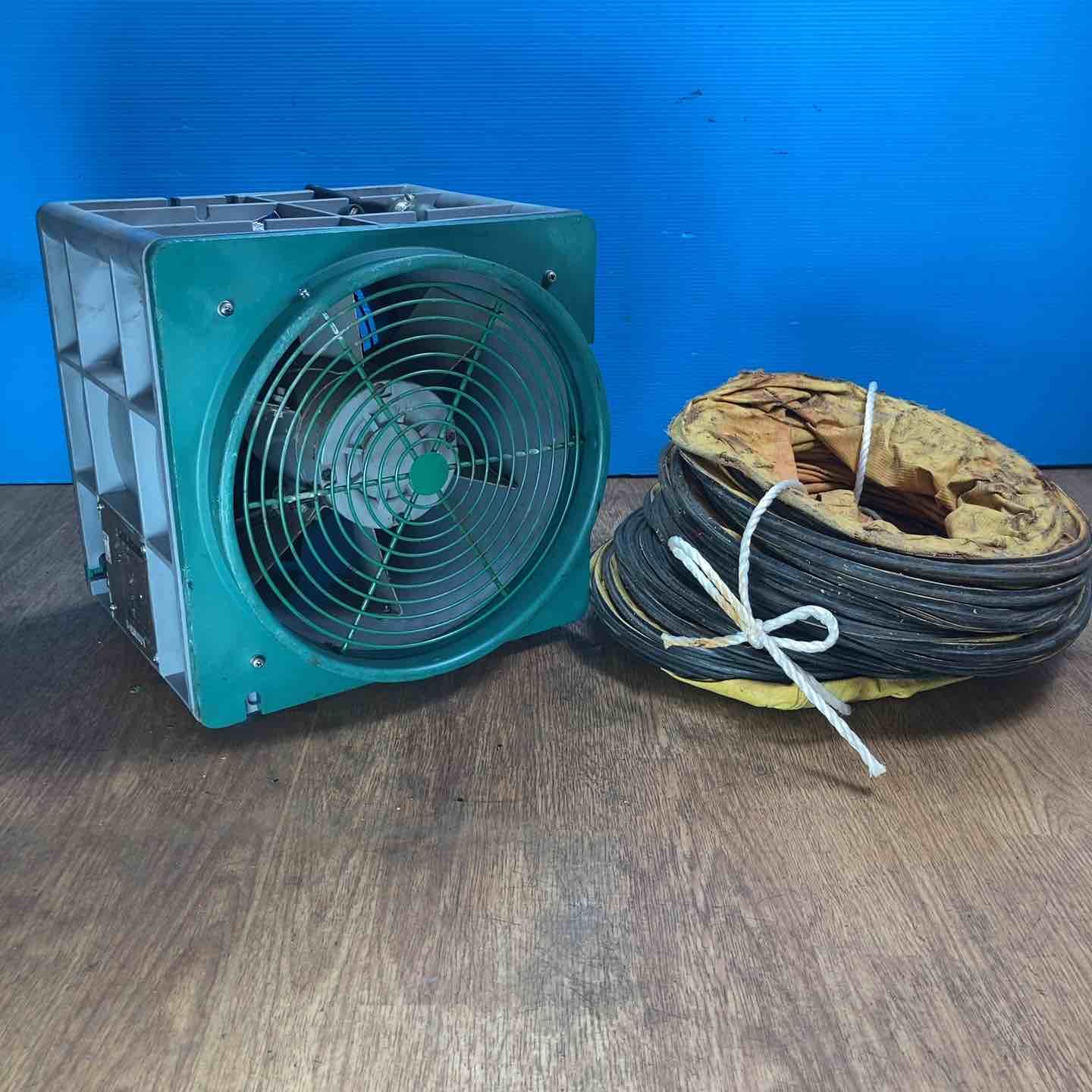 【中古品】◇エバラ(荏原製作所) 送風機 APM6 ポータブルファン ★約4Mのダクト付き！【岩槻店】