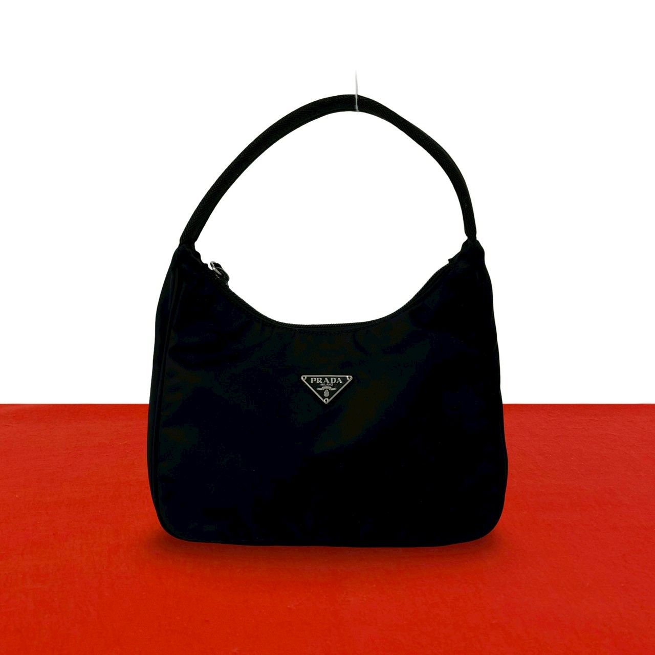 極 美品 PRADA プラダ 三角ロゴ トライアングル プレート 金具