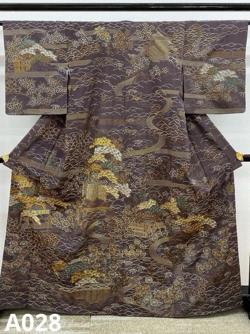 蘇州刺繍 総刺繍 訪問着 豪華 金糸 正絹 A028 69,080円