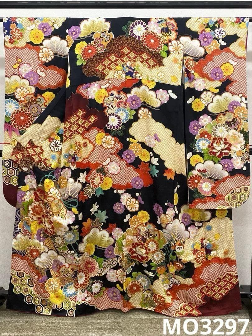 振袖 金駒 金彩 紋意匠 身丈160cm 撥水加工済 MO3297