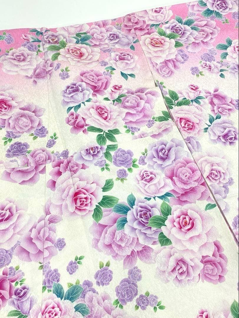 振袖 ラメ刺繍 金彩 銀通し 薔薇尽し 身丈163cm 撥水加工済 MO3204 