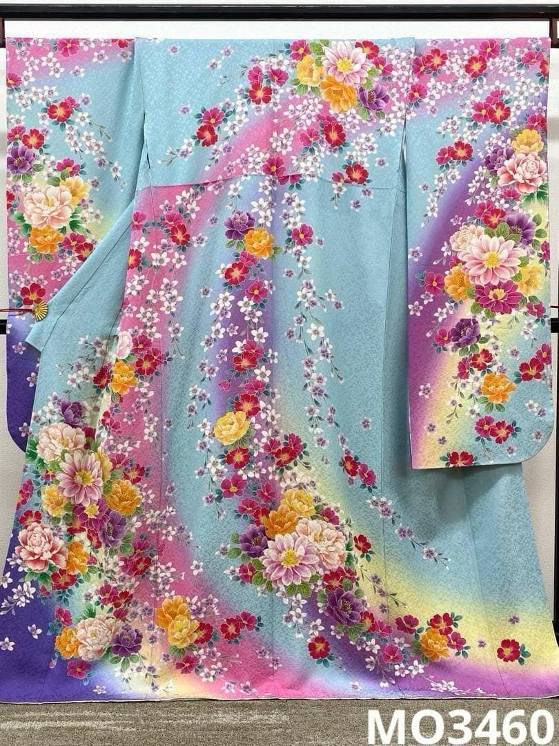 振袖 銀通し 銀彩 紋意匠 身丈163cm 撥水加工済 MO3460