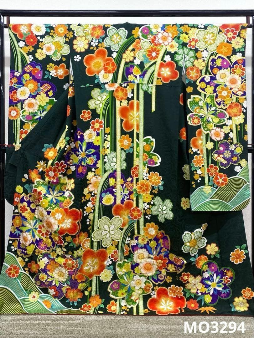 振袖 金駒 金彩 紋意匠 身丈168cm 撥水加工済 MO3294
