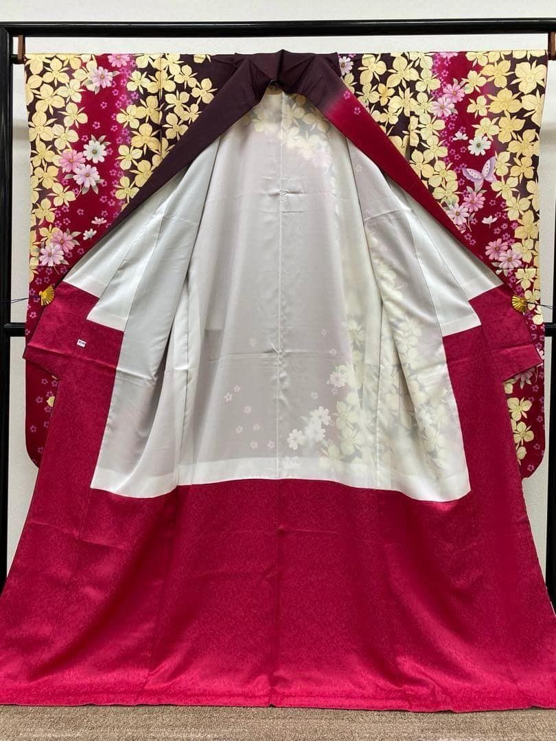 振袖 ラメ刺繍 銀通し 身丈170cm 撥水加工済 身幅ゆったりめ MO3213