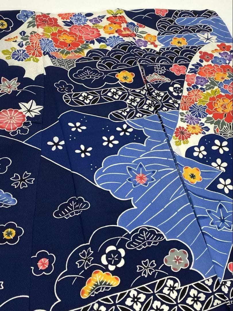 振袖 紅型 古典柄 牡丹 七宝繋ぎ 青海波 花車 身丈170cm MO3197 - メルカリ