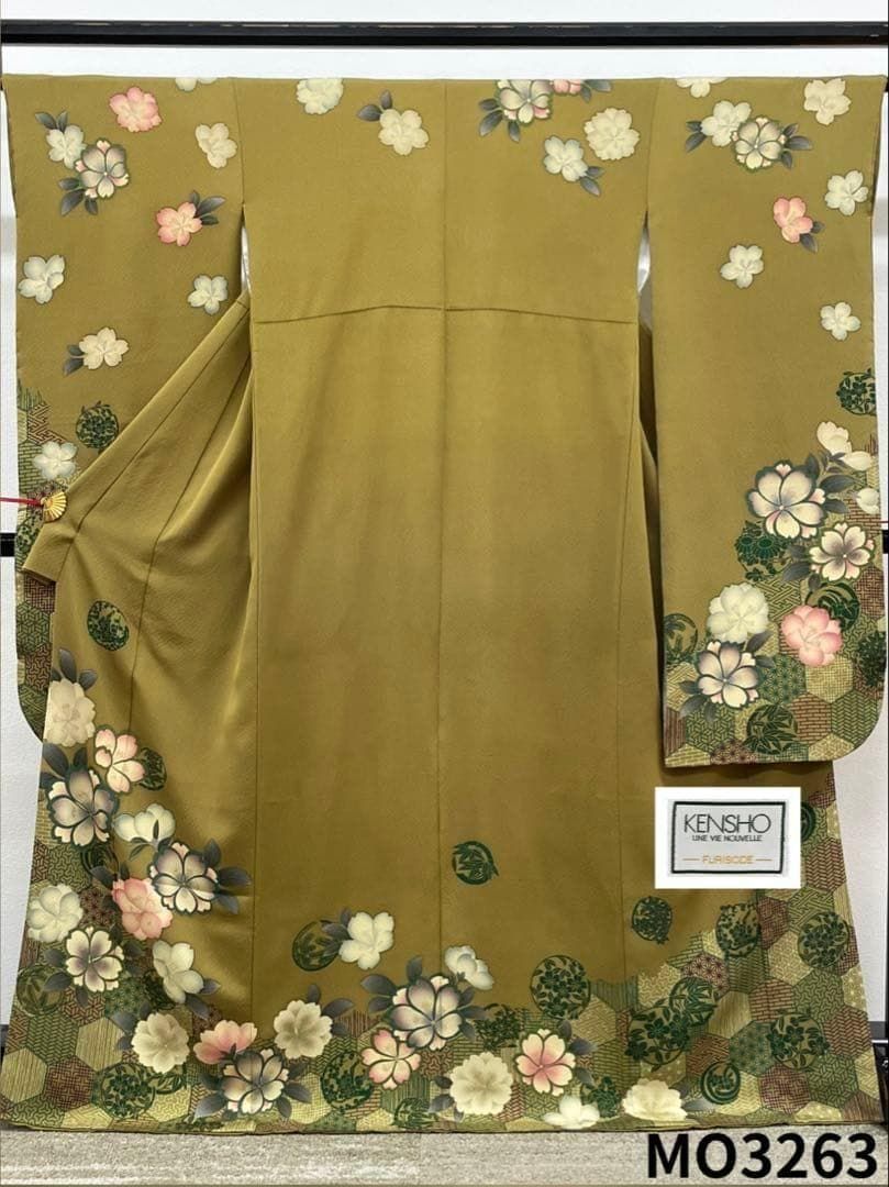 ブランド振袖 KENSHO金彩 桜 身丈163cm MO3262