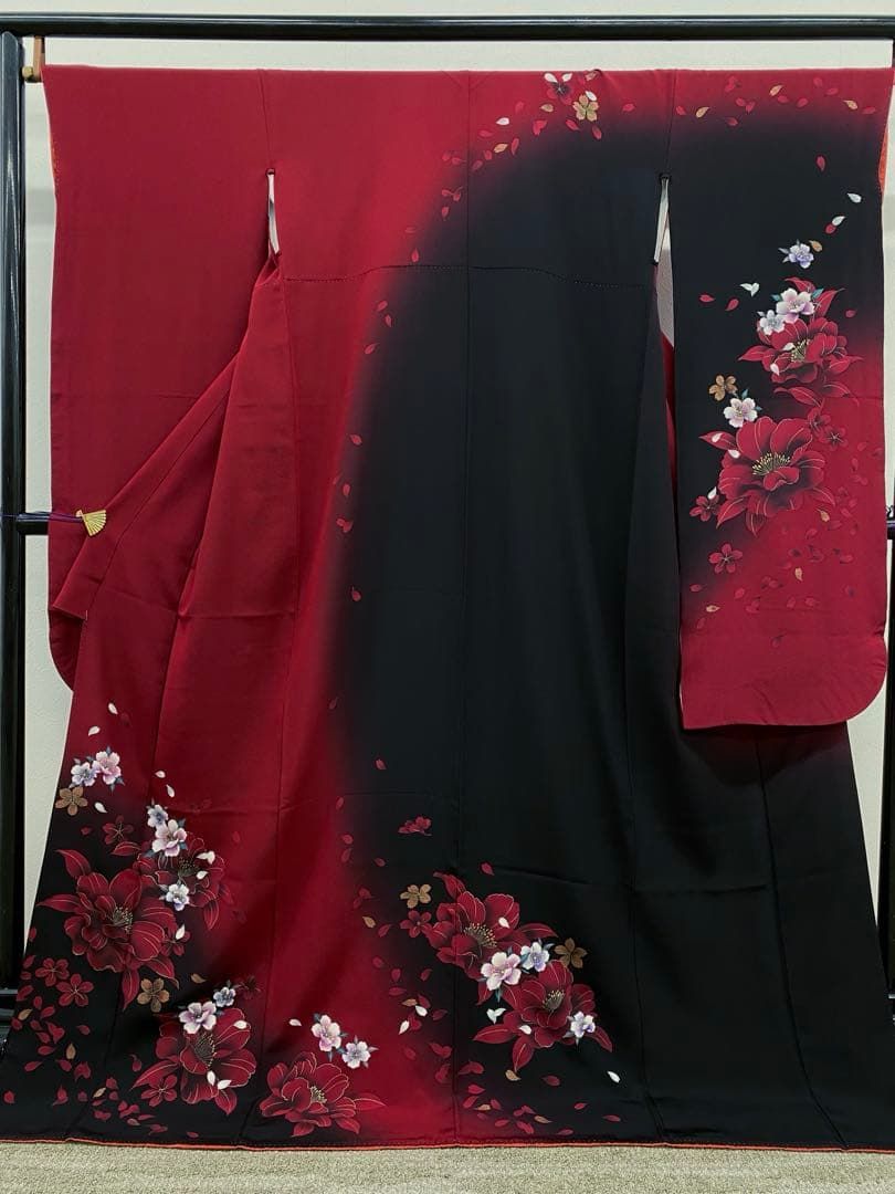 振袖 金彩 銀彩 牡丹 桜 身丈174cm MO3814