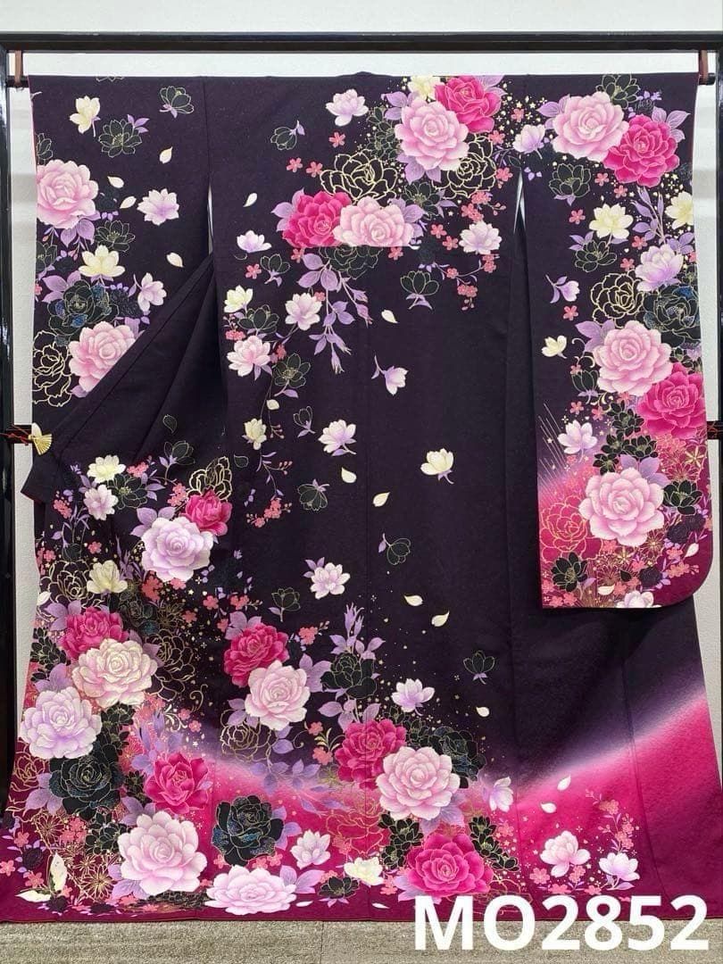 振袖 豪華 銀通し 刺繍 身丈175cm 撥水加工済 トールサイズ MO2852