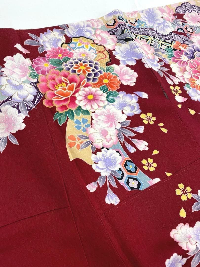振袖 豪華 紋意匠 ラメ刺繍 雪輪に花 身丈165cm 撥水加工済 MO3116 振袖 豪華 紋意匠 ラメ刺繍 雪輪に花 身丈165cm 撥水加工済 MO3116