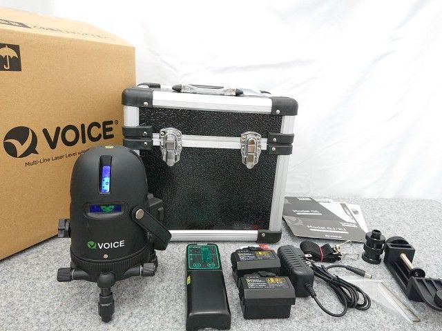 【未使用品】 VOICE 5ライン グリーンレーザー墨出し器 Model-G5 (受光器 Model-GJ付)